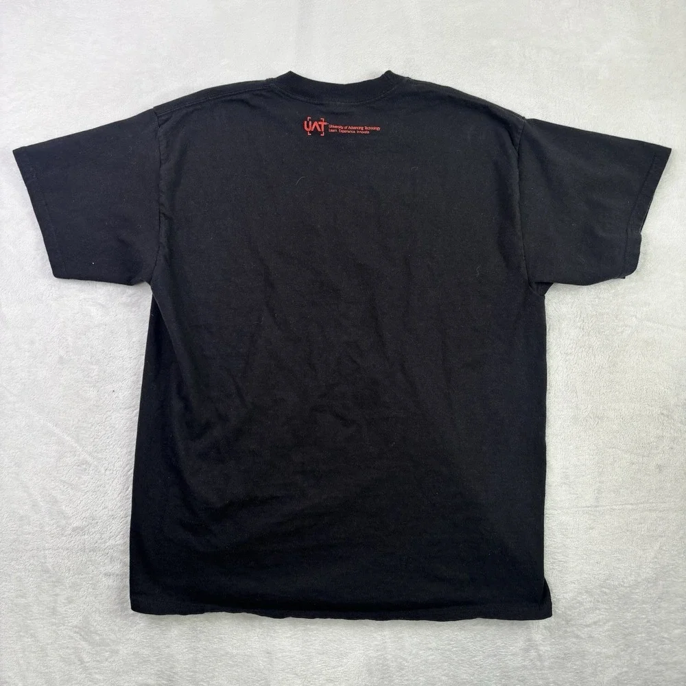 VTG Sexpert UAT University Advancing Technology Black SS Graphic Shirt Men's L